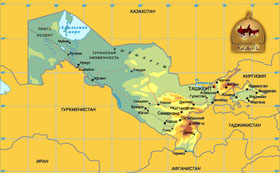 Map of Uzbekistan
